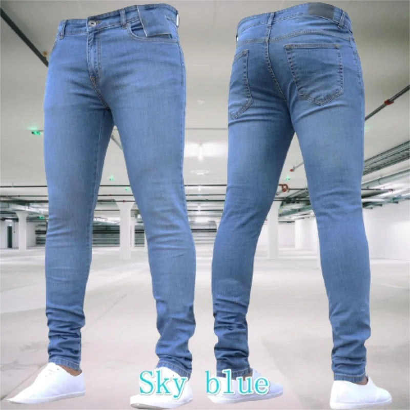 STREETFASH∞N Men Zipper Stretch Jeans