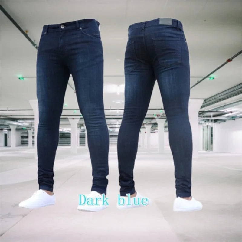 STREETFASH∞N Men Zipper Stretch Jeans