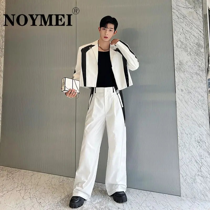 STREETFASH∞N Zipper Jacket Leg Suit Pants 2Pcs Set