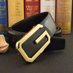 STREETFASH∞N New G Letter Buckle Leather Belt