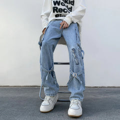 STREETFASH∞N Men Baggy Jean hip hop Streetwear