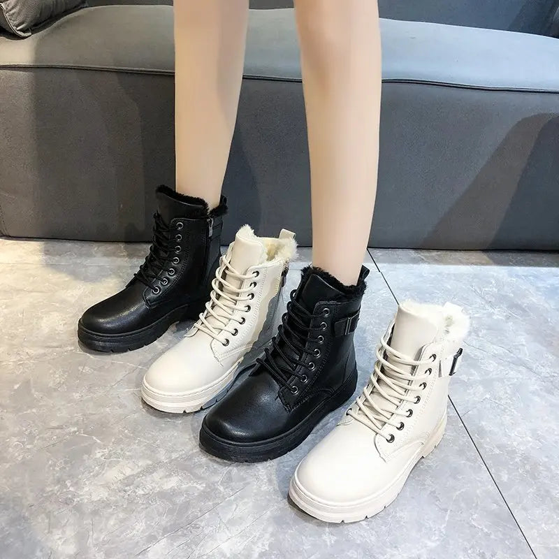 STREETFASH∞N Women PU Leather Boots