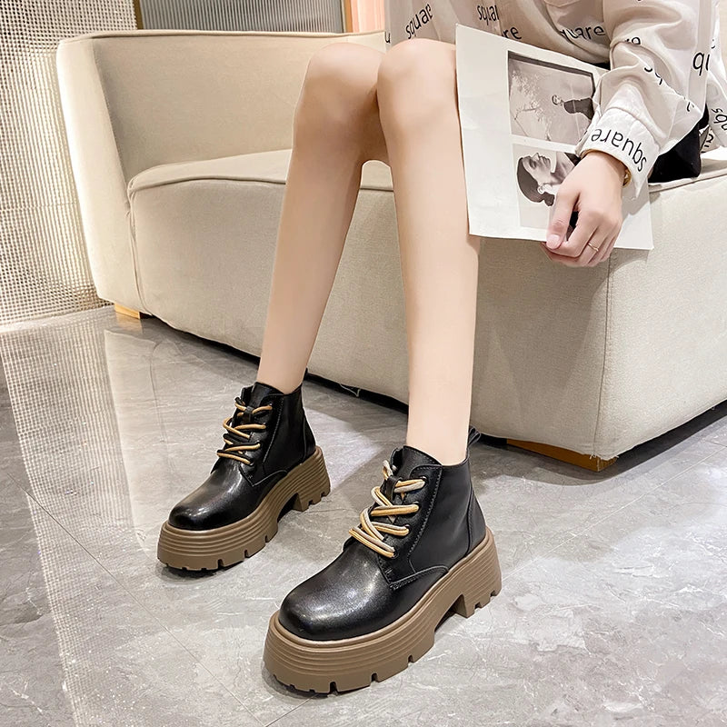 STREETFASH∞N Lace Up Women Boots