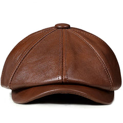 STREETFASH∞N Men Leather Beret Caps