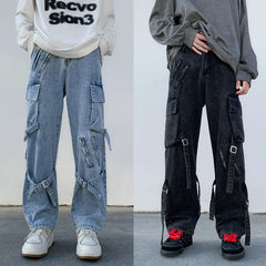 STREETFASH∞N Men Baggy Jean hip hop Streetwear