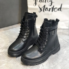 STREETFASH∞N Women PU Leather Boots