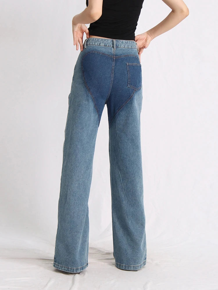 STREETFASH∞N Hollow Out Slit Women Baggy Jean