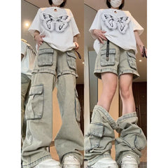 STREETFASH∞N High Waist Slim Wide Leg Jeans