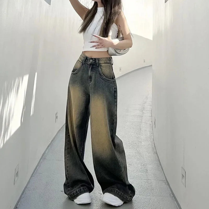 STREETFASH∞N High Waist Women Vintage Baggy Pants