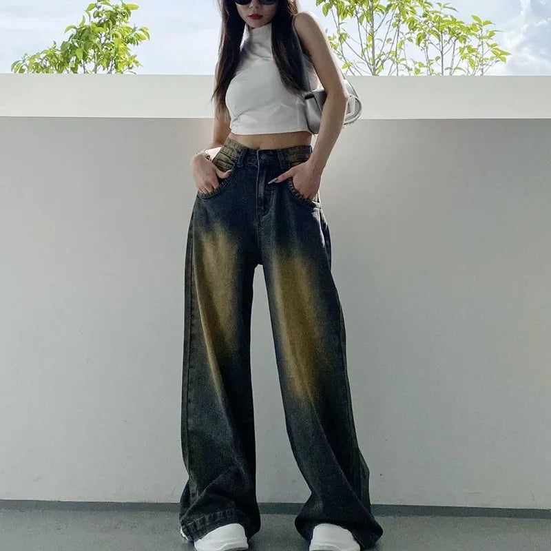 STREETFASH∞N High Waist Women Vintage Baggy Pants