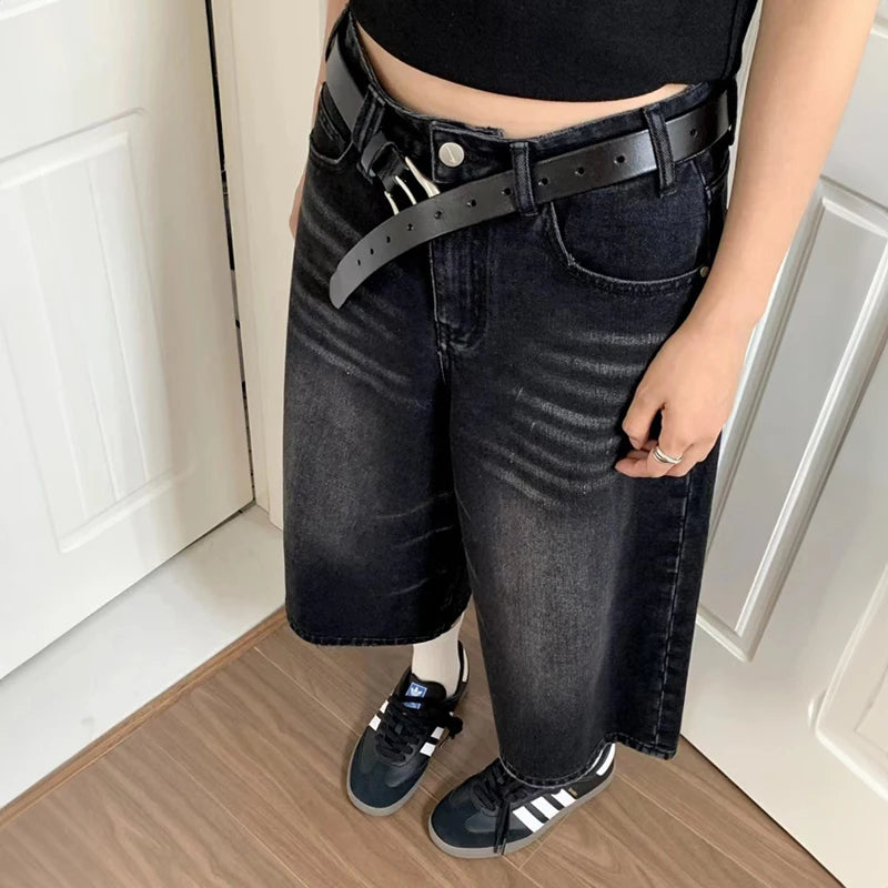 STREETFASH∞N High Waist Baggy Short Jean