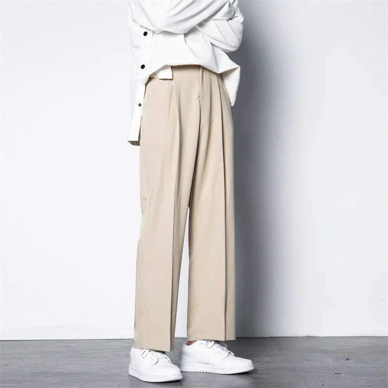 STREETFASH∞N Office Elastic Waist Pocket Pants