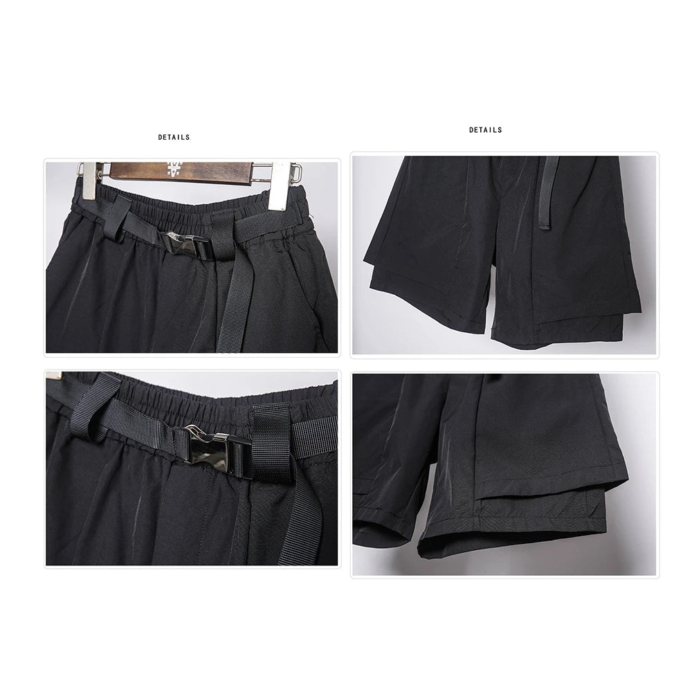 STREETFASH∞N 2Pcs Belt Men Shorts