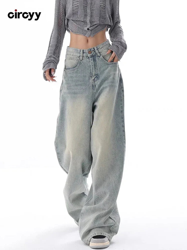 STREETFASH∞N High Waist Women Wide Leg Jeans