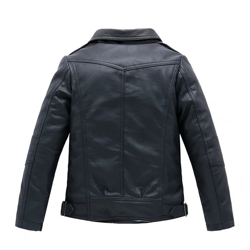 STREETFASH∞N Classic Girls Boys Leather Jacket