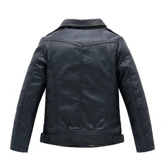 STREETFASH∞N Classic Girls Boys Leather Jacket