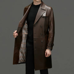 STREETFASH∞N Men's Business Casual Leather Coat