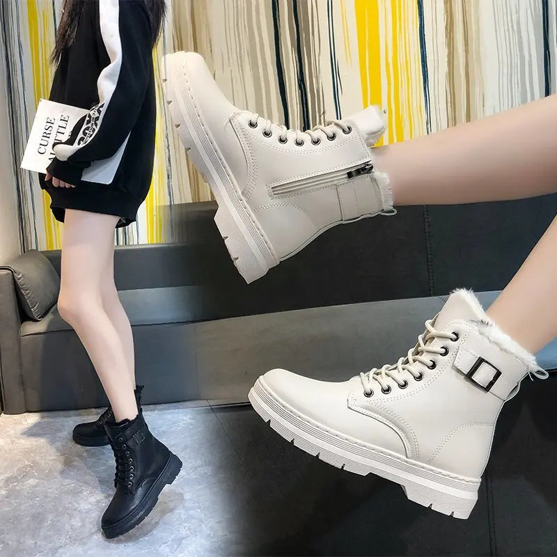 STREETFASH∞N Women PU Leather Boots