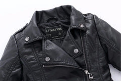 STREETFASH∞N Classic Girls Boys Leather Jacket