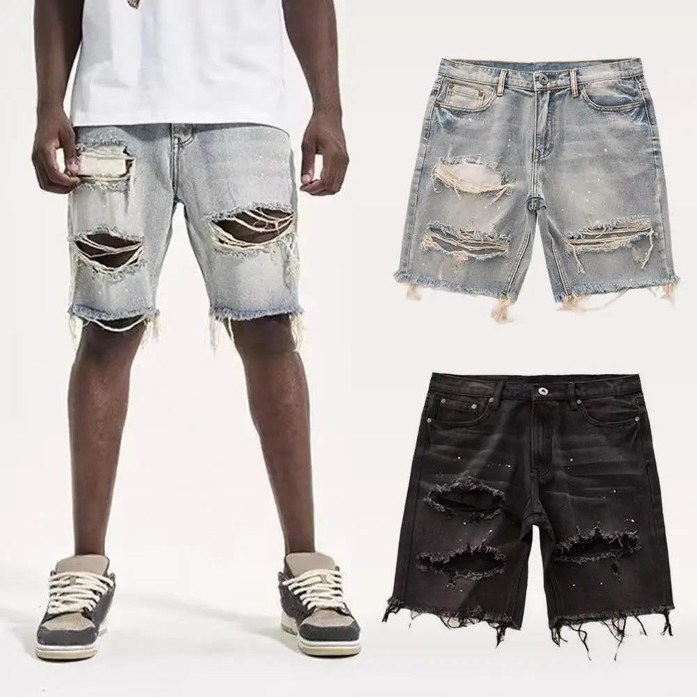 STREETFASH∞N Men's Summer Distressed Shorts