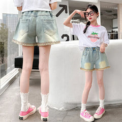 STREETFASH∞N Girls Short Jean Pant