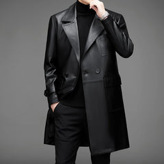 STREETFASH∞N Business Men Leather Coat