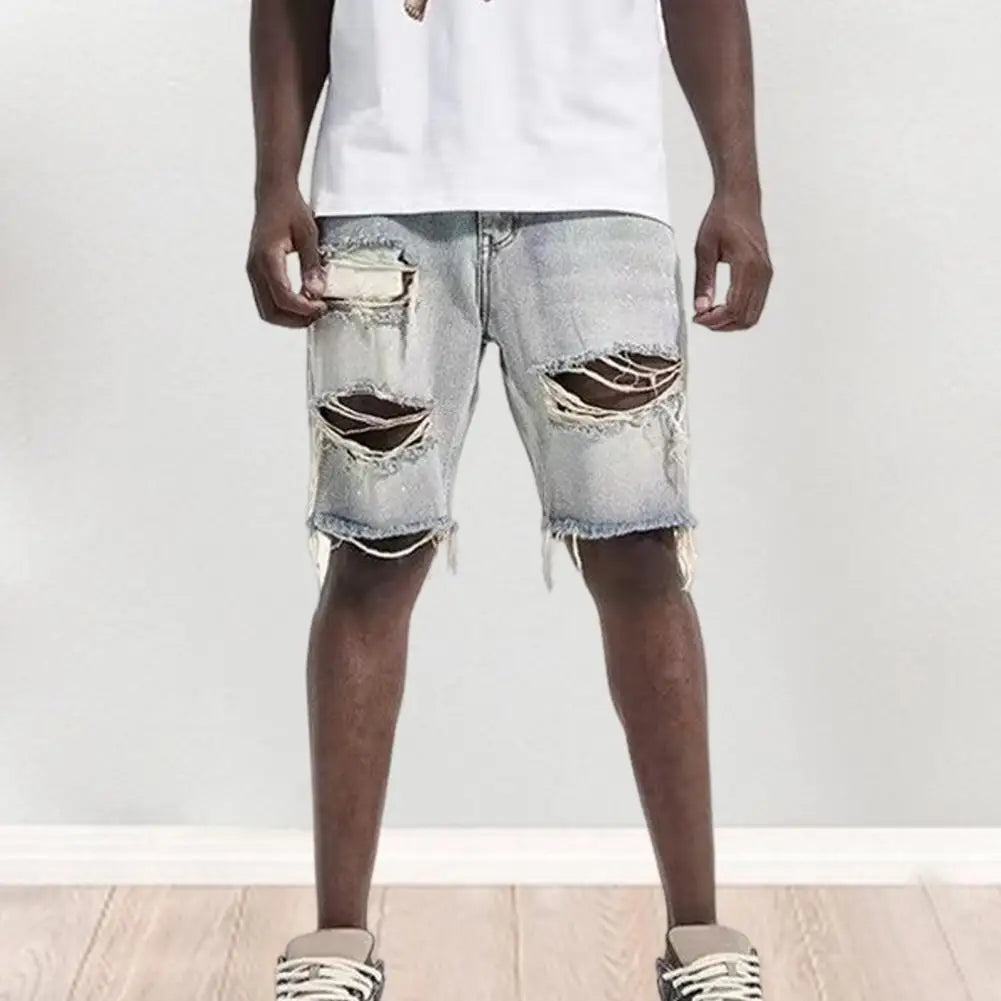 STREETFASH∞N Men's Summer Distressed Shorts