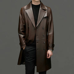 STREETFASH∞N Men's Business Casual Leather Coat