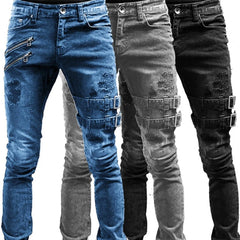 STREETFASH∞N Skinny Jeans Pocket Side Strap