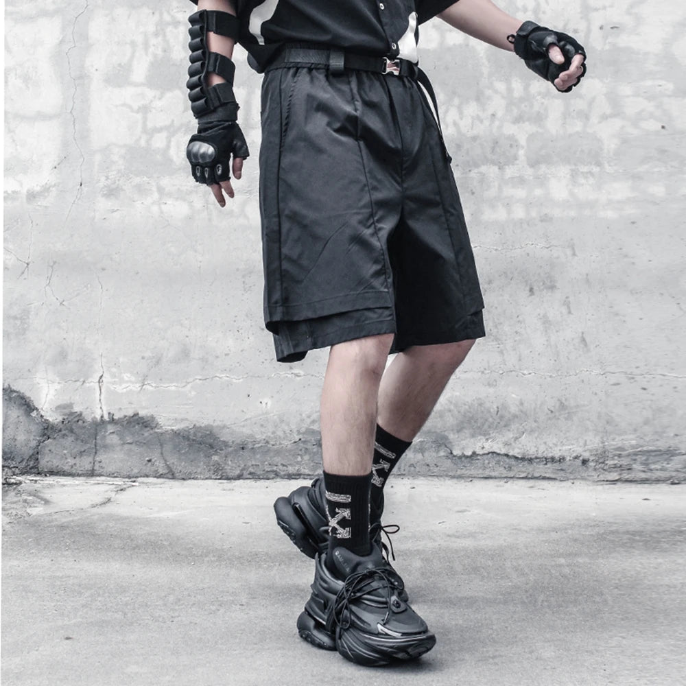 STREETFASH∞N 2Pcs Belt Men Shorts