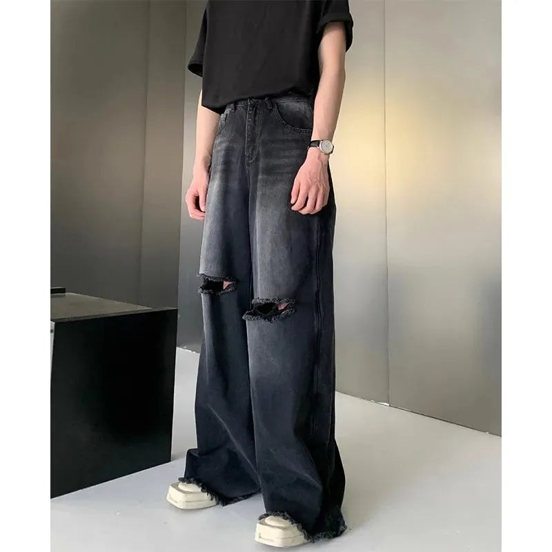 STREETFASH∞N 2Pcs Set Jacket Wide Leg Jeans