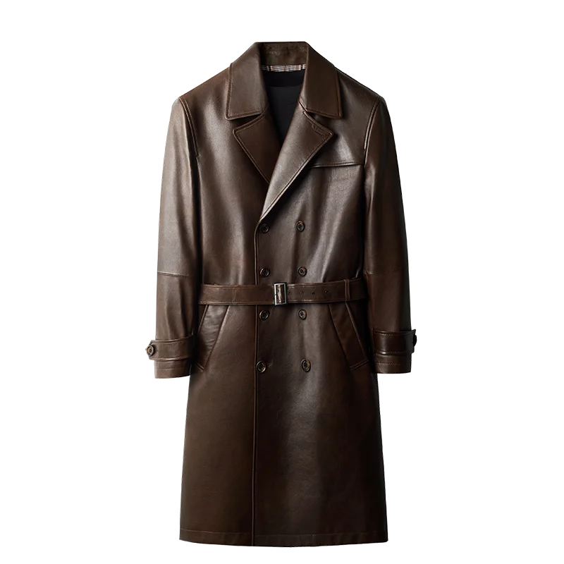 STREETFASH∞N Men's Business Casual Leather Coat