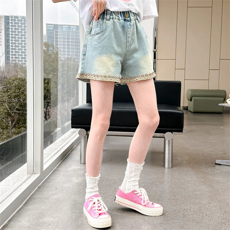 STREETFASH∞N Girls Short Jean Pant