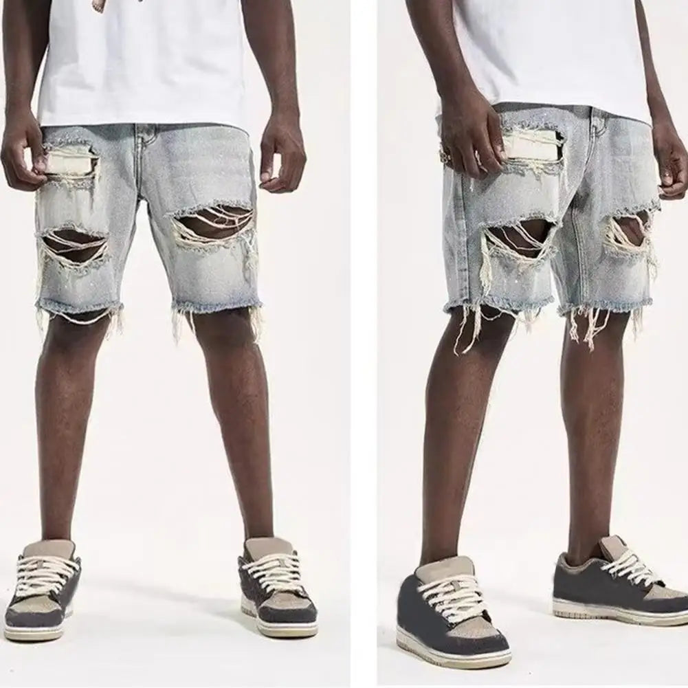 STREETFASH∞N Men's Summer Distressed Shorts