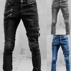 STREETFASH∞N Skinny Jeans Pocket Side Strap