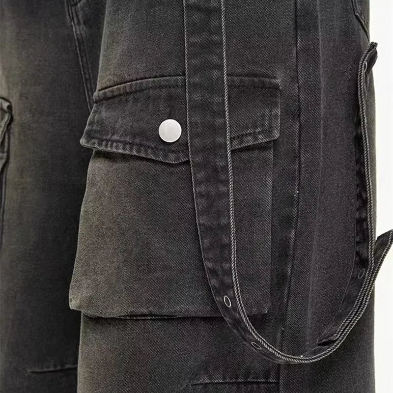 STREETFASH∞N Multi Pockets Baggy Cargo Jeans For Men