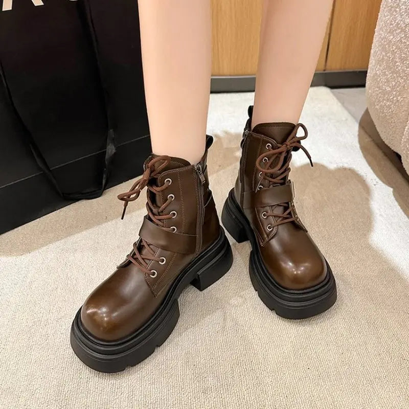 STREETFASH∞N Army Chunky Heel Boots