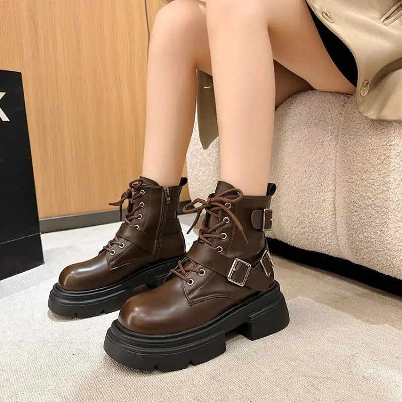 STREETFASH∞N Army Chunky Heel Boots