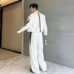 STREETFASH∞N Zipper Jacket Leg Suit Pants 2Pcs Set