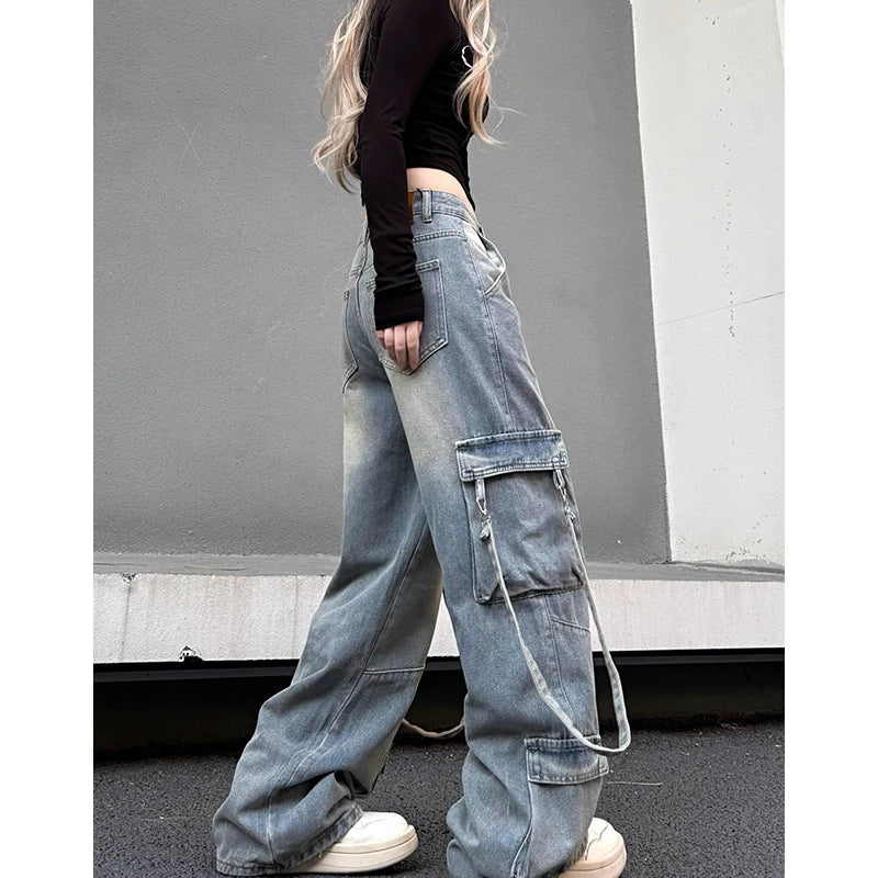 STREETFASH∞N High Waist Women Blue Jeans